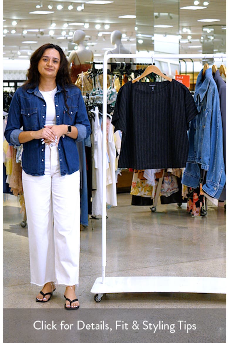 Bateau Neck Dolman Sleeve Striped Top video