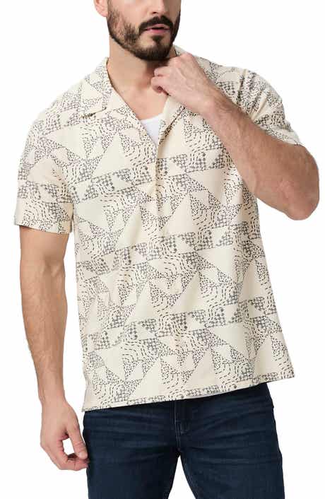 PAIGE Medina Geo Print Camp Shirt
