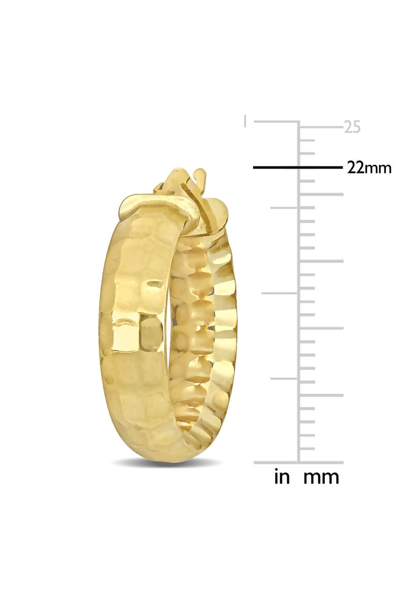 Faceted Hoop Earrings 14k Yellow Gold, Alternate, color, Yellow Gold
