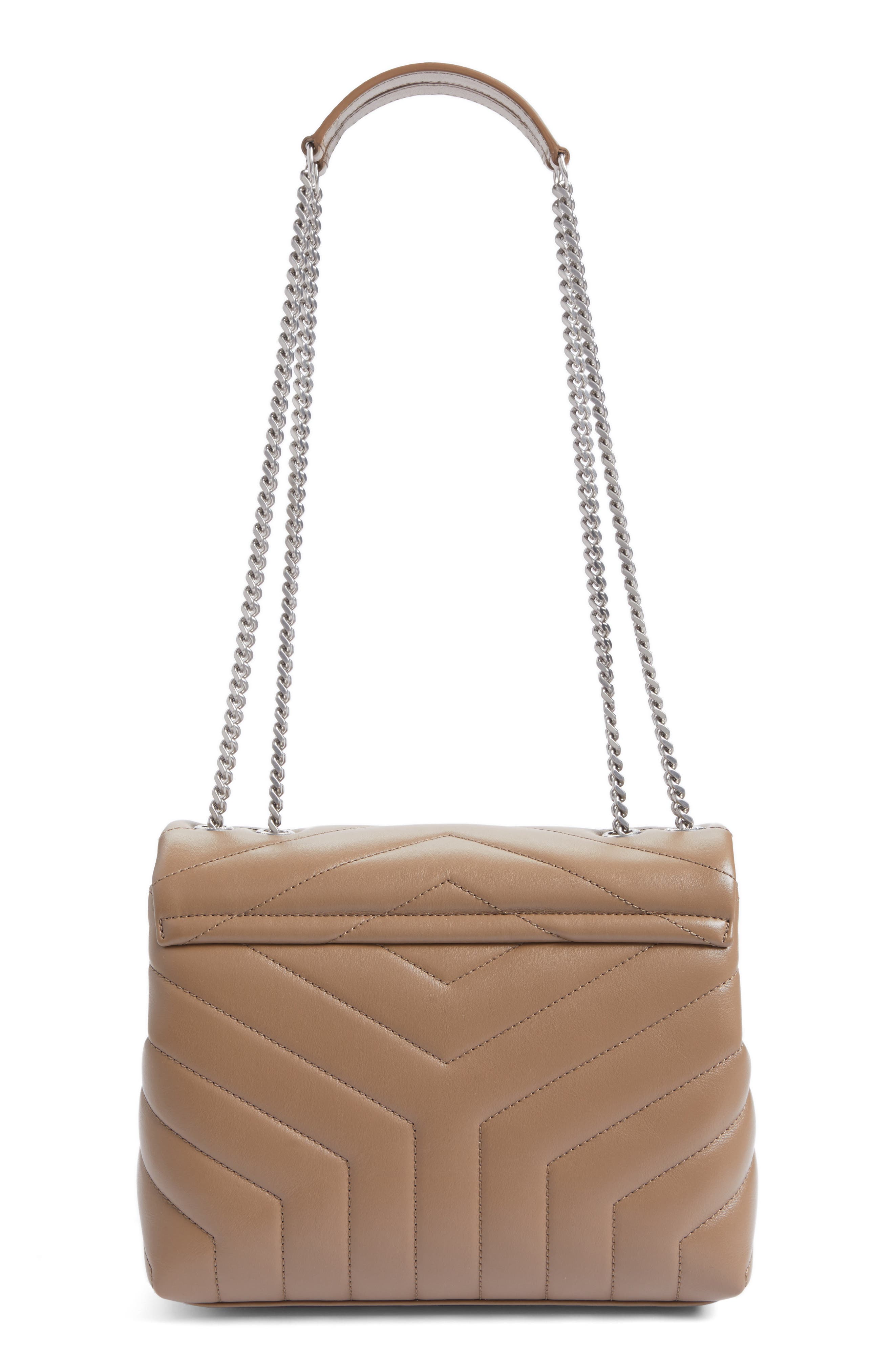 Small Loulou Matelassé Leather Shoulder Bag, Alternate, color, TAUPE MILITAIRE
