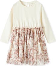 Milkbarn Cotton Stretch Long Sleeve Ballet Dress