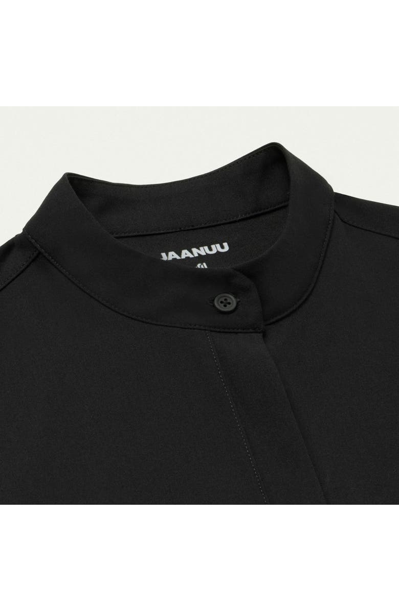 JAANUU Savi Women's 1-Pocket Classic Banded Collar Scrub Top, Alternate, color, Black