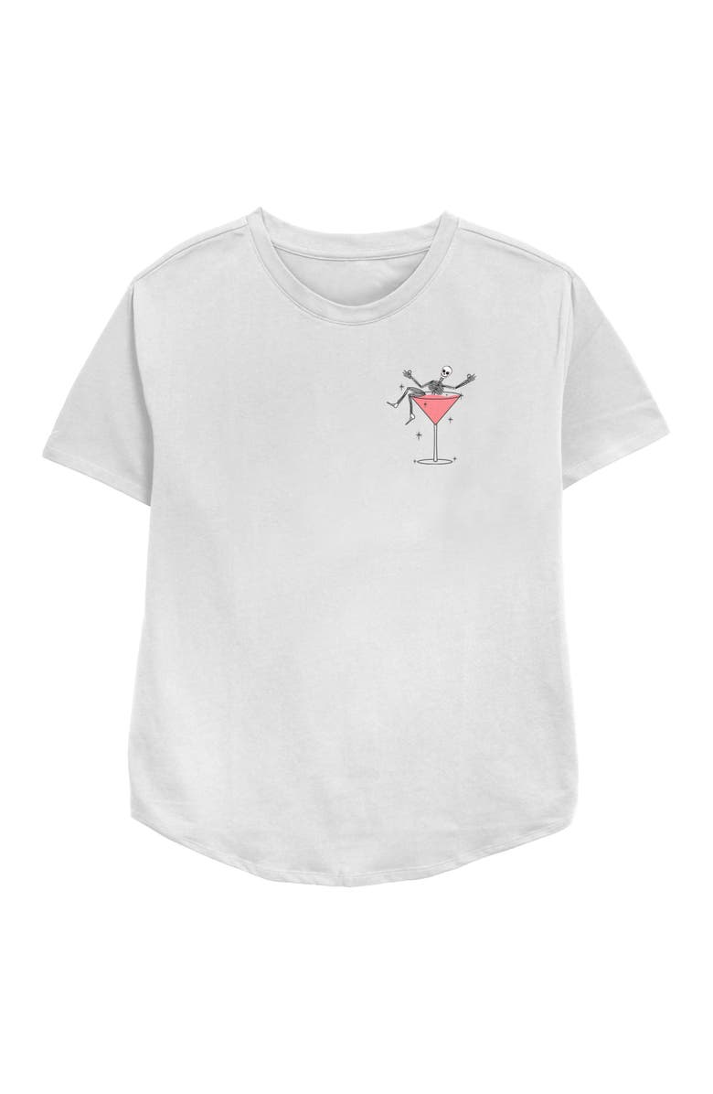 Lost Gods Women's Lost Gods Resting Skeleton Graphic T-Shirt, Main, color, White