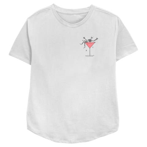 Women's Lost Gods Resting Skeleton  Graphic T-Shirt