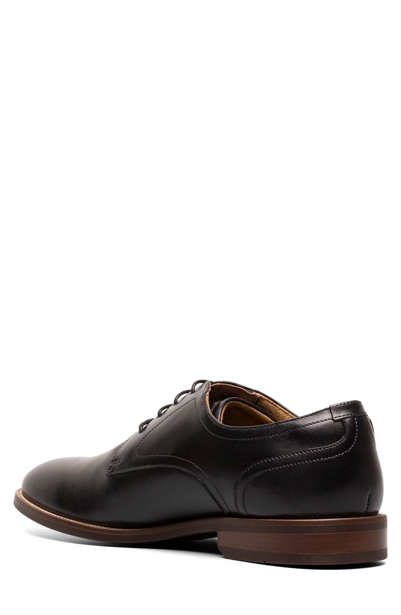 Florsheim Ruvo Plain Toe Leather Derby, Alternate, color, Black