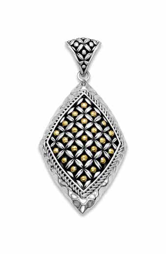 SAMUEL B. Two-Tone Rhombus Pendant Necklace