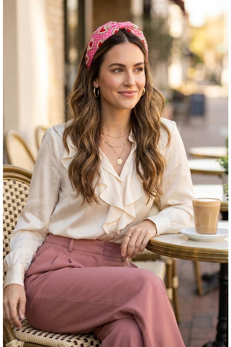 Theory Headband, Alternate, color, Pink