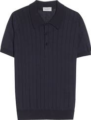 John Smedley Williams Merino Wool & Cotton Polo Sweater