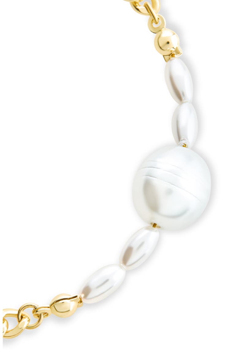 Lilibeth Stationed Freshwater Pearl Bracelet, Alternate, color, GOLD