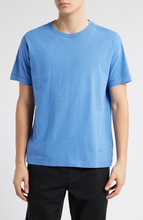 Shop Merz B Schwanen Organic Cotton & Hemp T-shirt In Faded Blue
