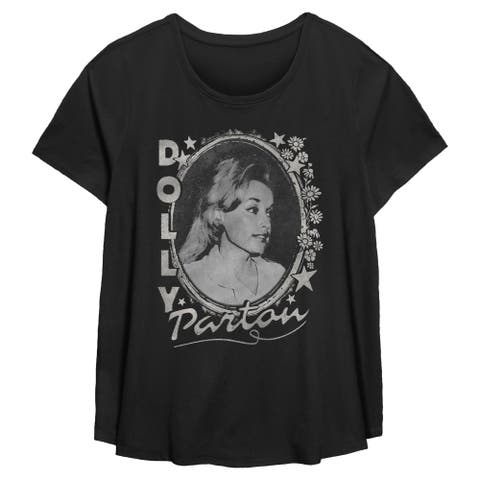 Women's Distressed Stars Portrait Short Sleeve T-Shirt