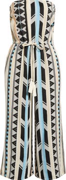 Elan Embroidered Strapless Cover-Up Jumpsuit