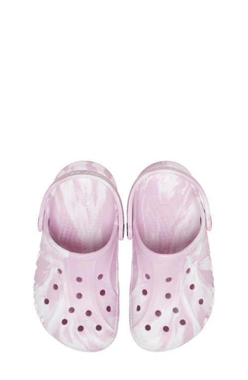 Crocs Kids' Baya Marble Clog In Purple