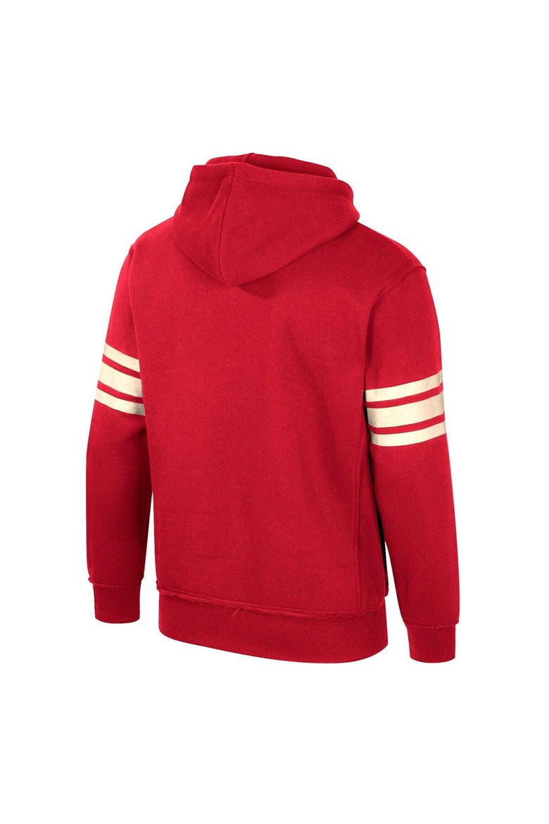 Men's Colosseum Crimson Alabama Crimson Tide Saluting Pullover Hoodie, Alternate, color, Crimson