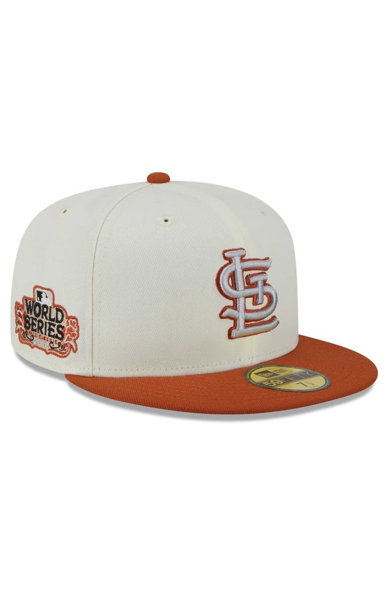New Era Men's New Era Cream/Orange St. Louis Cardinals 59FIFTY Fitted Hat, Alternate, color,
