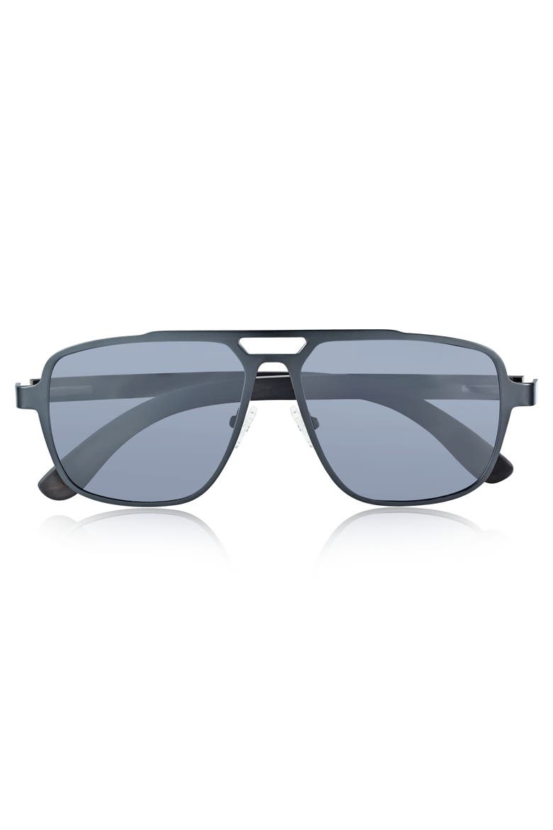 Avila Polarized Sunglasses, Alternate, color, Black/Black