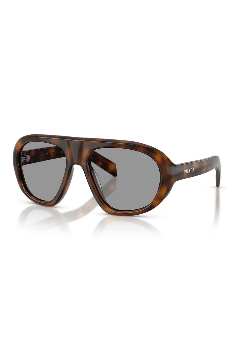 57mm Irregular Sunglasses, Alternate, color, JUNIPER TORTOISE / GREY