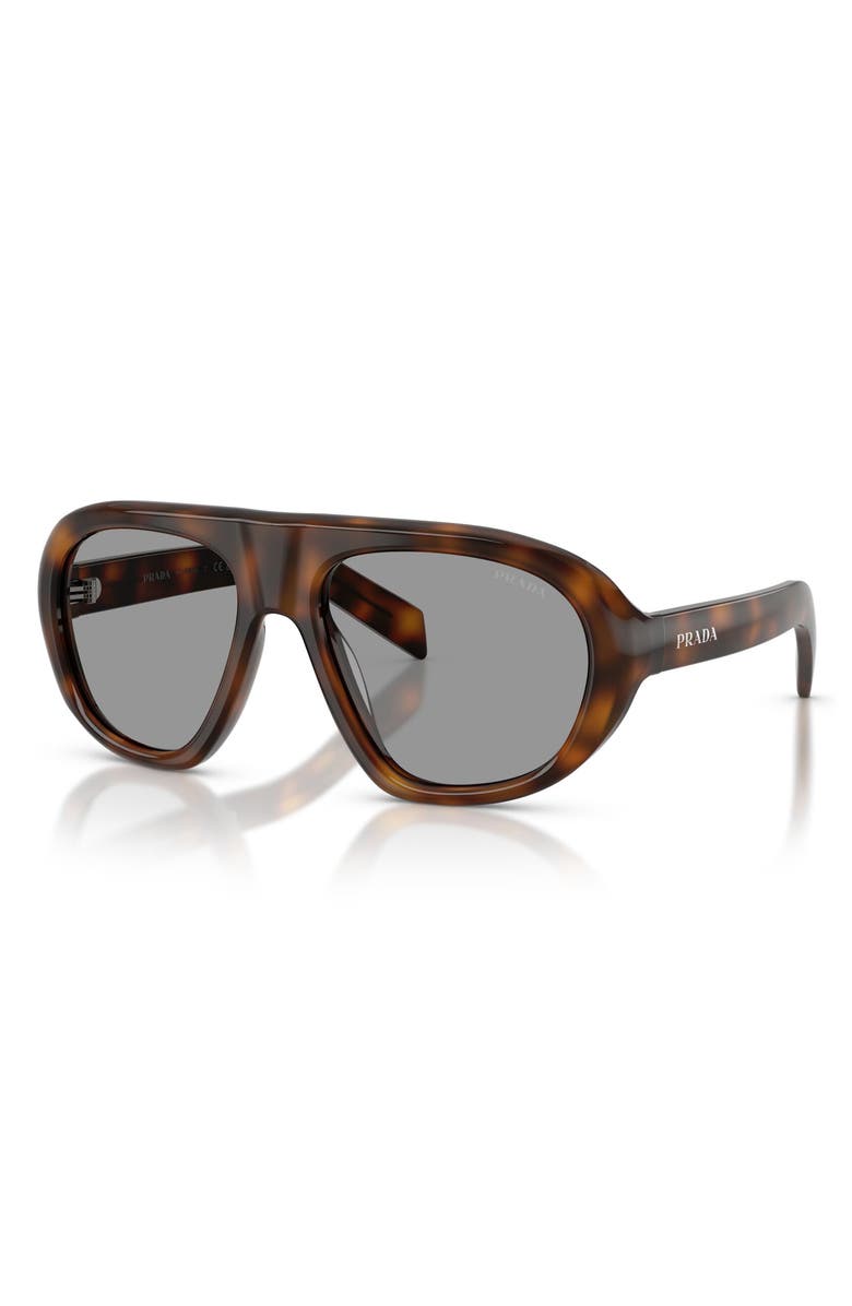 Prada 57mm Irregular Sunglasses, Alternate, color, 