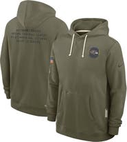 Nike Men's Nike Olive Baltimore Ravens 2025 Salute to Service Sideline Standard Issue Dri-FIT Hoodie