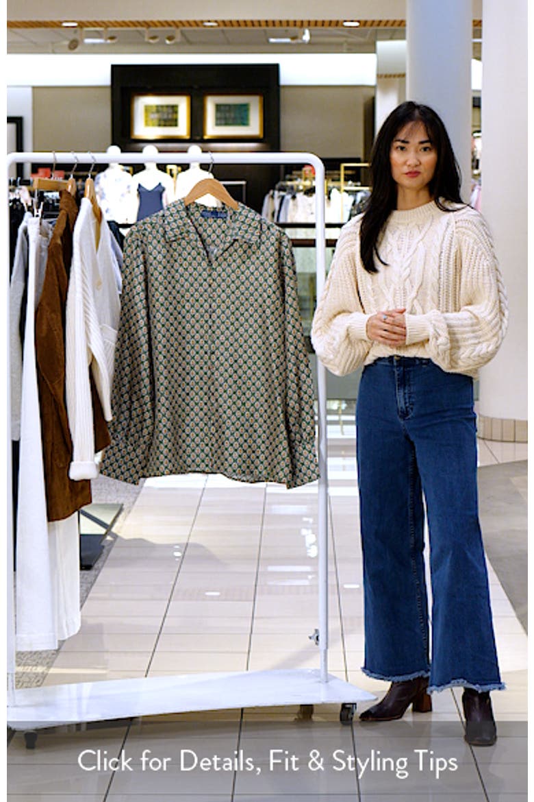 Polo Ralph Lauren Print Silk Shirt (Women) | Nordstrom