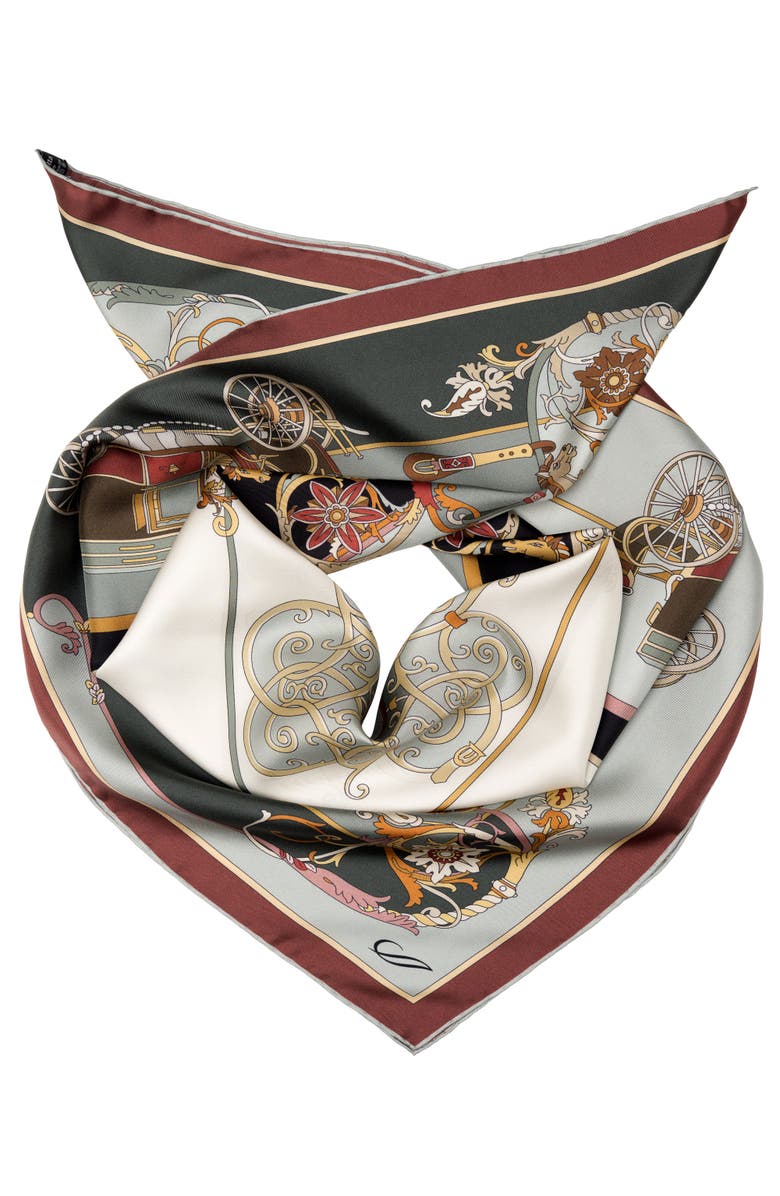 Elizabetta Carozza- Silk Foulard for Women, Main, color, Antique Jade
