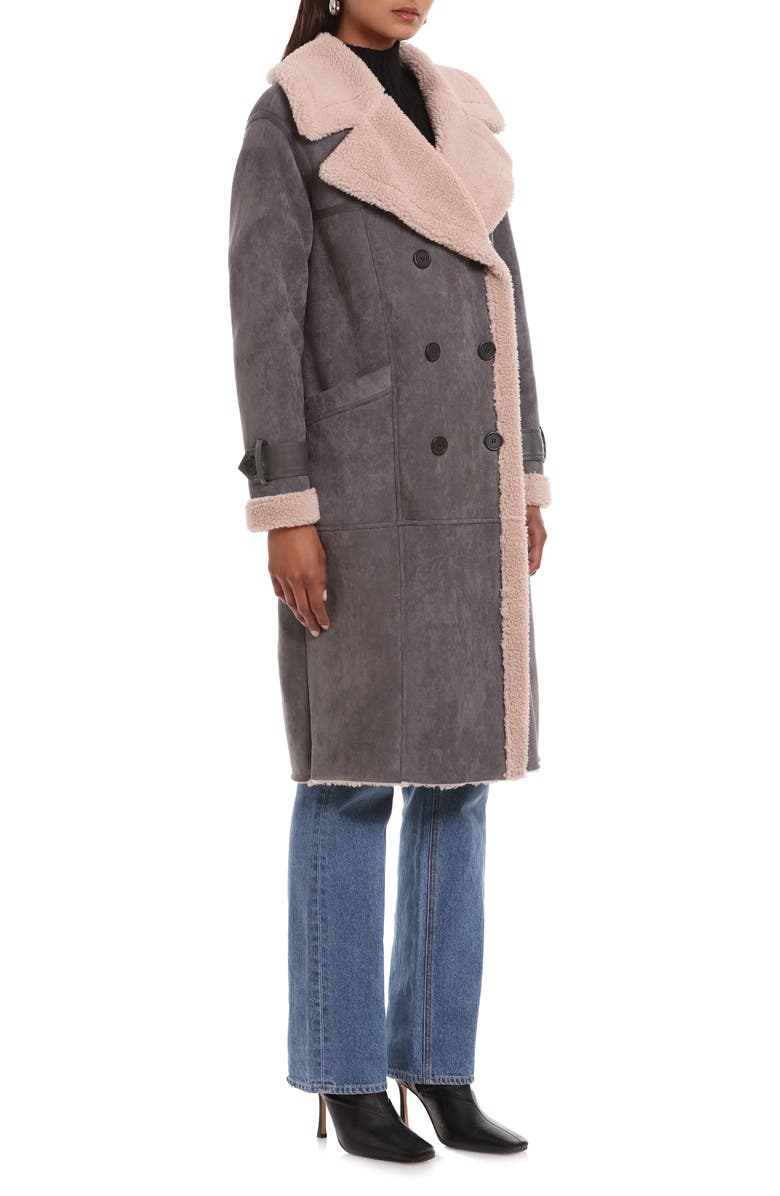 Avec Les Filles Faux Shearling Longline Coat, Alternate, color, 