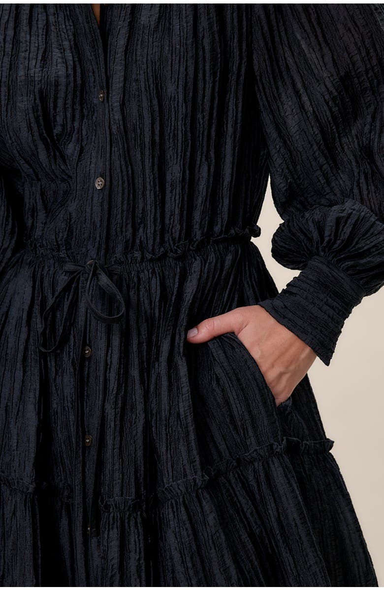 Rebecca Taylor Olivia Shirt Dress, Alternate, color, Graphite