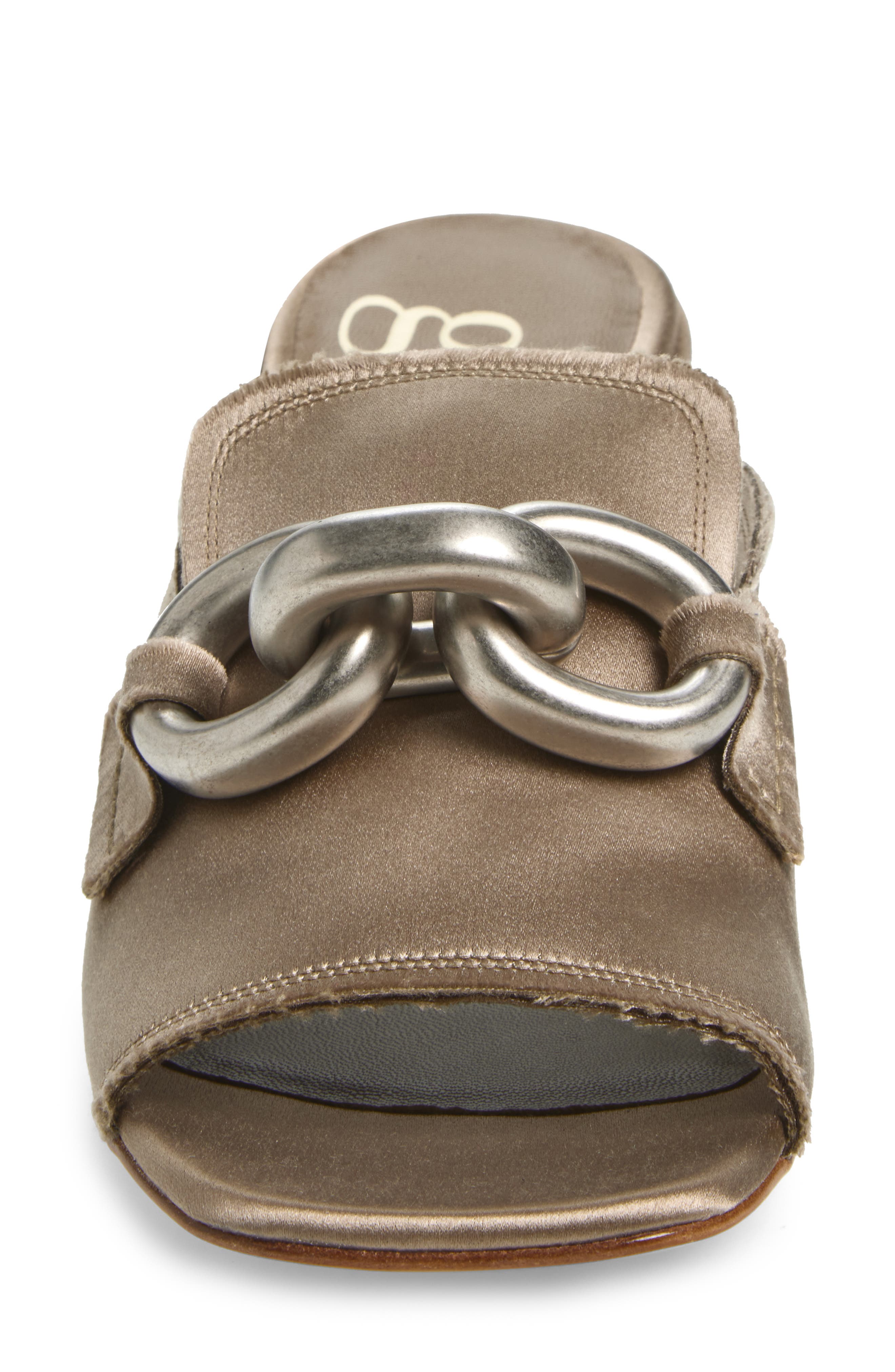 Pedro Garcia Umita Block Heel Sandal, Alternate, color, Lentil Satin-Nikel