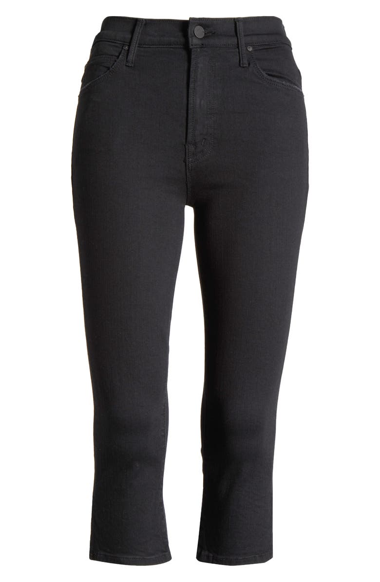 MOTHER Stunner Bunny Snip High Waist Zip Hem Capri Jeans, Alternate, color, Not Guilty