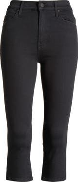 MOTHER Stunner Bunny Snip High Waist Zip Hem Capri Jeans