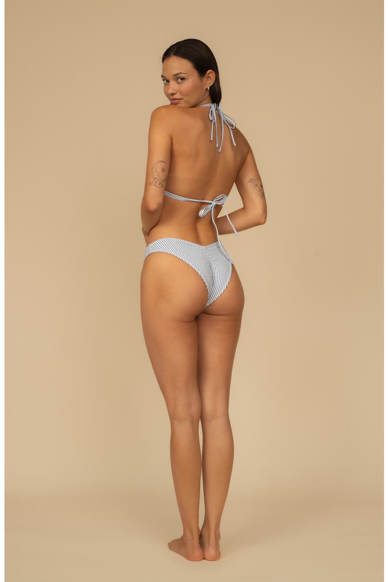 Euro Row Bikini Top, Alternate, color, CLASSIC BLUE STRIPE
