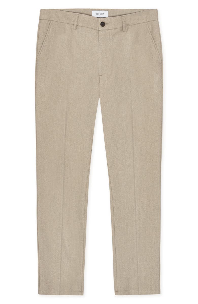 Les Deux Como Regular Fit Flat Front Dress Pants, Alternate, color, Laurel Oak Sand