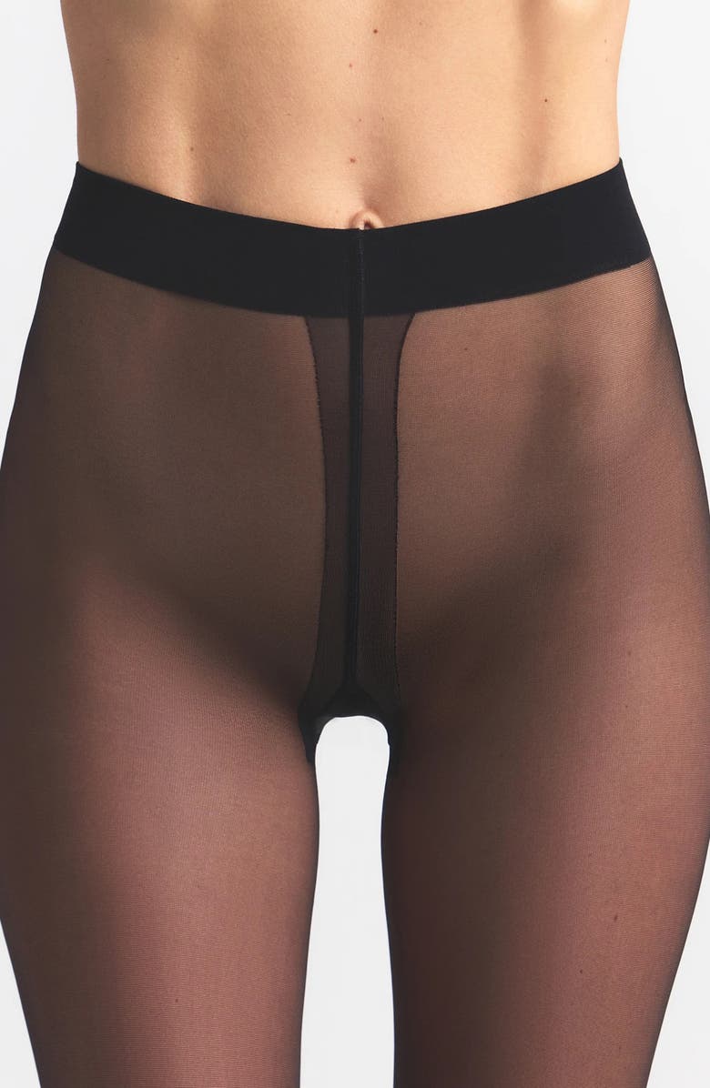 SKIMS Hosiery Sheer Tights, Alternate, color, Onyx