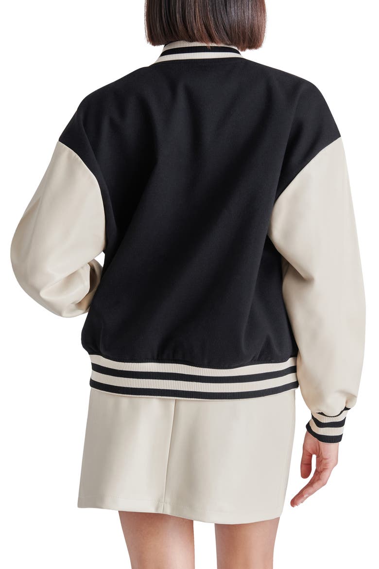 Alexandra Varsity Jacket, Alternate, color, BLACK