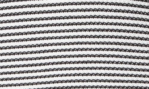 Akris Punto Chunky Tweed Knit Mini Polo Dress In Cream-black
