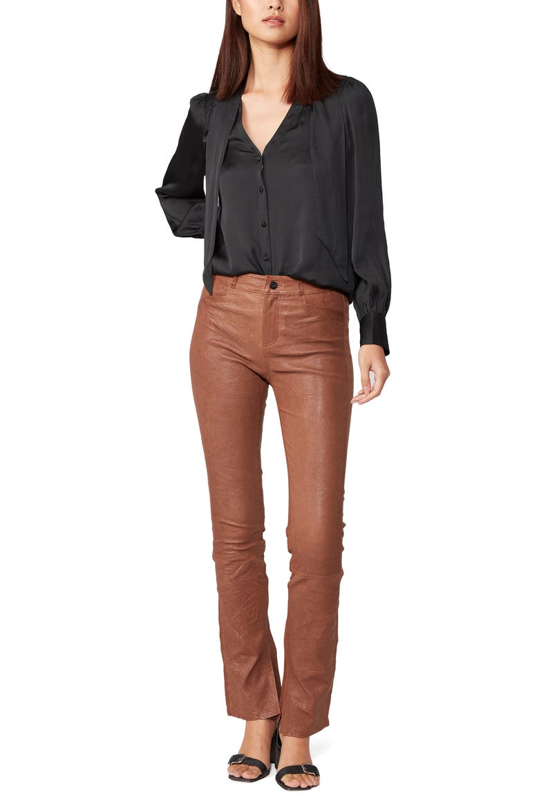 Cleobelle Tie Neck Blouse, Alternate, color, BLACK