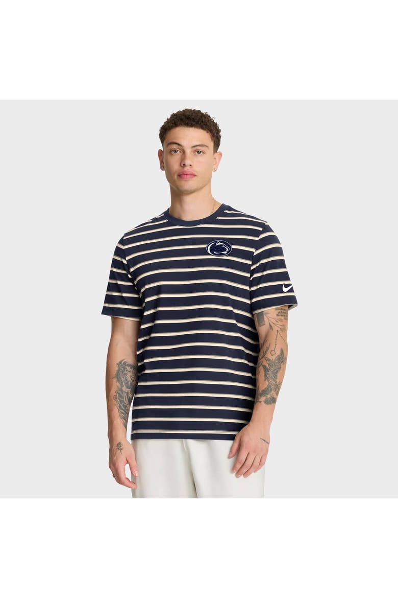 Men's Nike Navy Penn State Nittany Lions Athletic Prep Legacy Summit Stripe T-Shirt, Main, color, Navy
