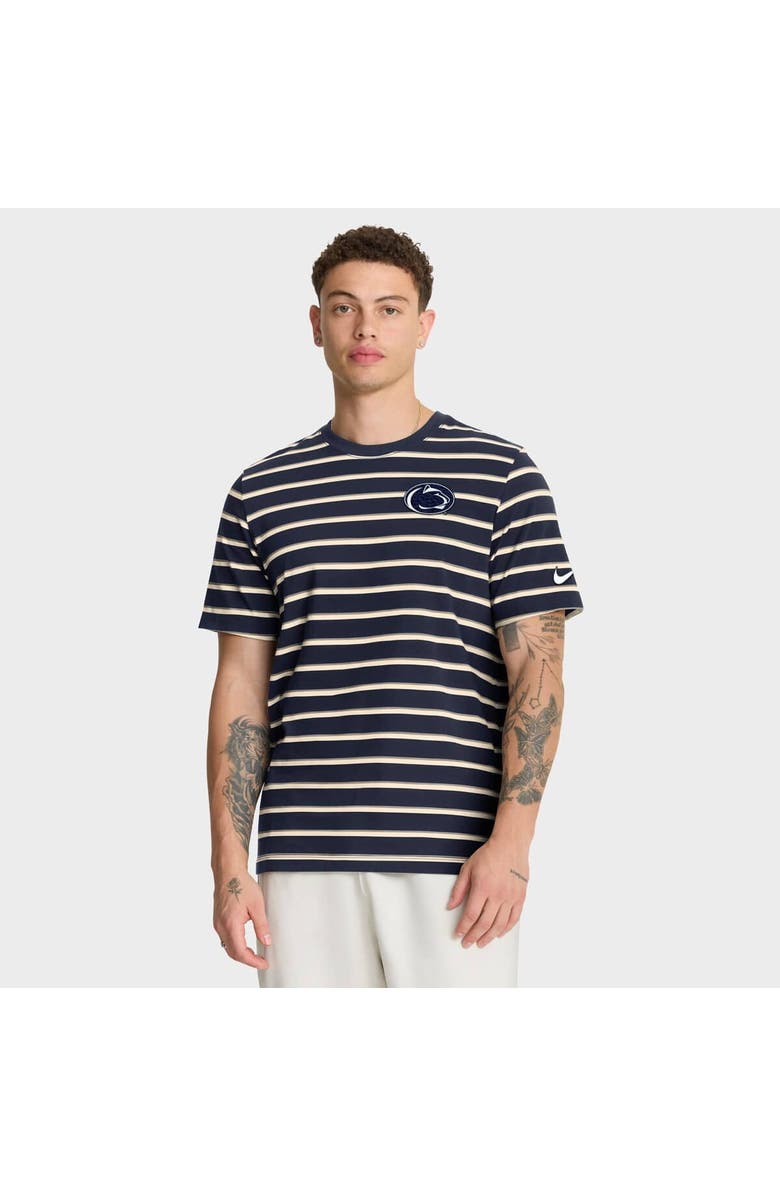 Nike Men's Nike Navy Penn State Nittany Lions Athletic Prep Legacy Summit Stripe T-Shirt, Main, color, Navy