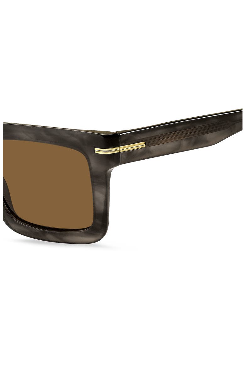 51mm Square Sunglasses, Alternate, color, GREY HORN