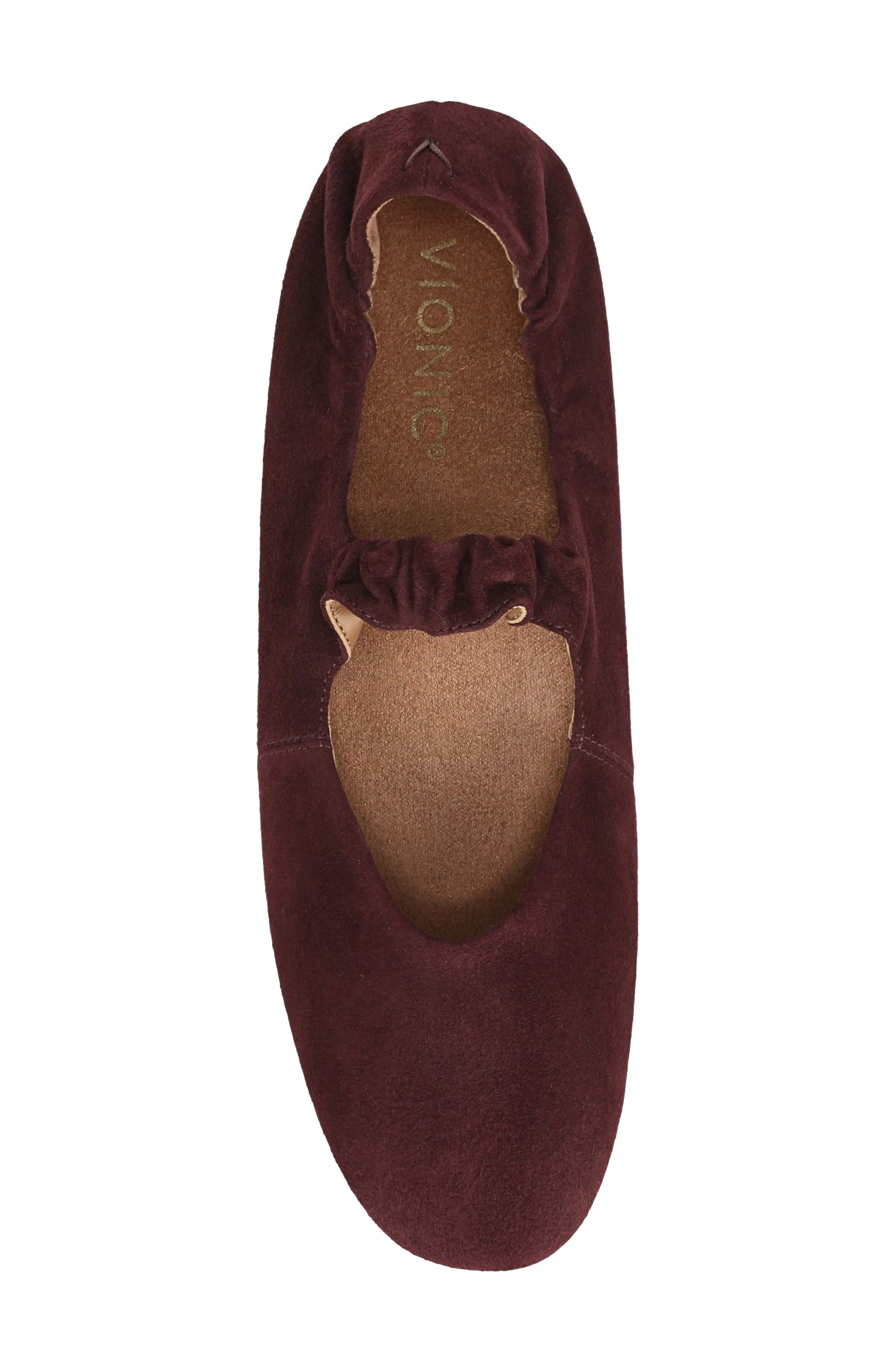 Leonie Mary Jane Flat, Alternate, color, MULLED WINE SUEDE