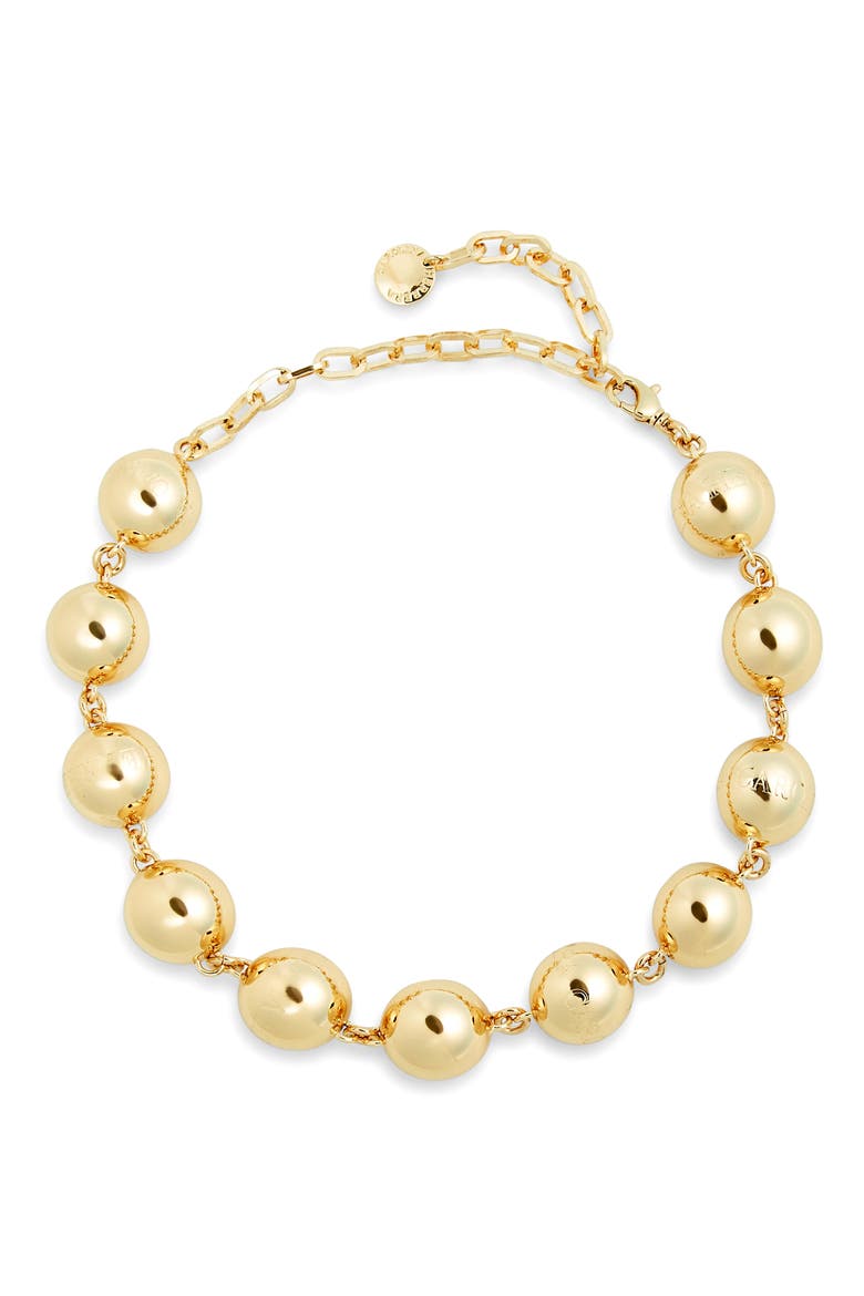 Ball Necklace, Main, color, GOLD