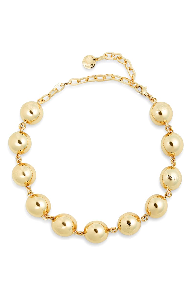 Carolina Herrera Ball Necklace, Main, color, Gold