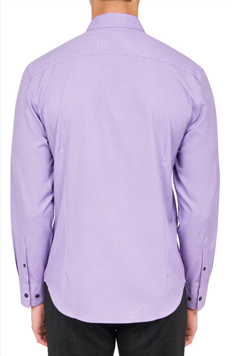 CONSTRUCT Micro Geo Long Sleeve Shirt, Alternate, color, Purple