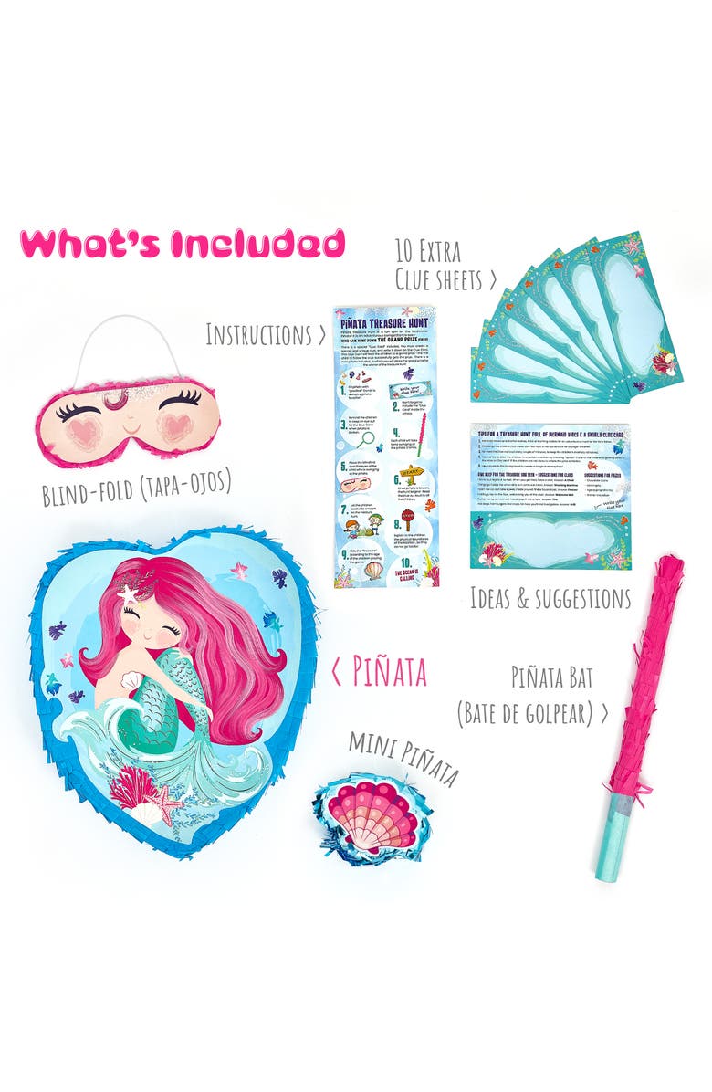 JitteryGit Mermaid-Pinata, Alternate, color, Pink