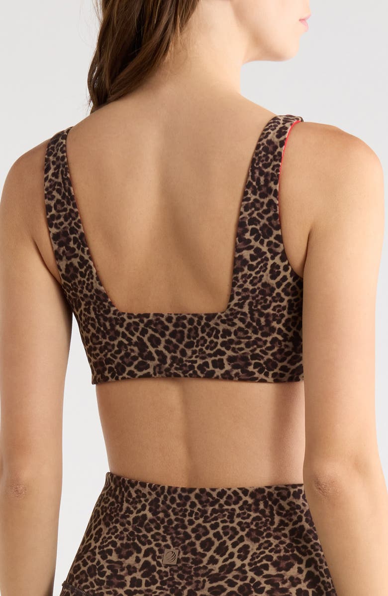 MPG Sculpt Reversible Sports Bra, Alternate, color, Goji Berry/ New Leopard