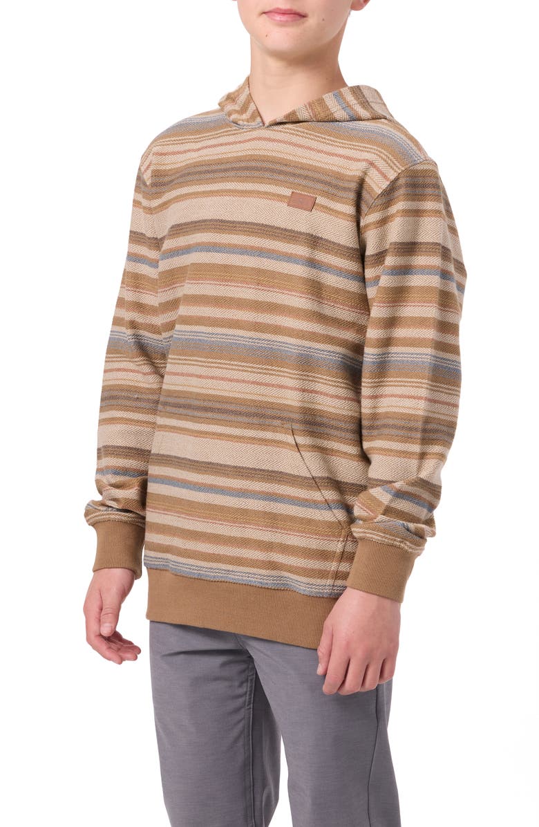 O'Neill Kids' Bavaro Stripe Hoodie, Alternate, color, Dark Khaki
