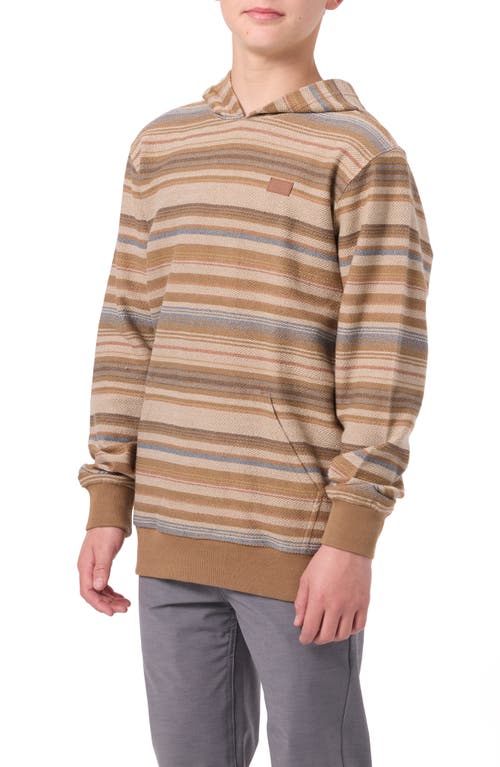 O'neill Kids' Bavaro Stripe Hoodie In Brown
