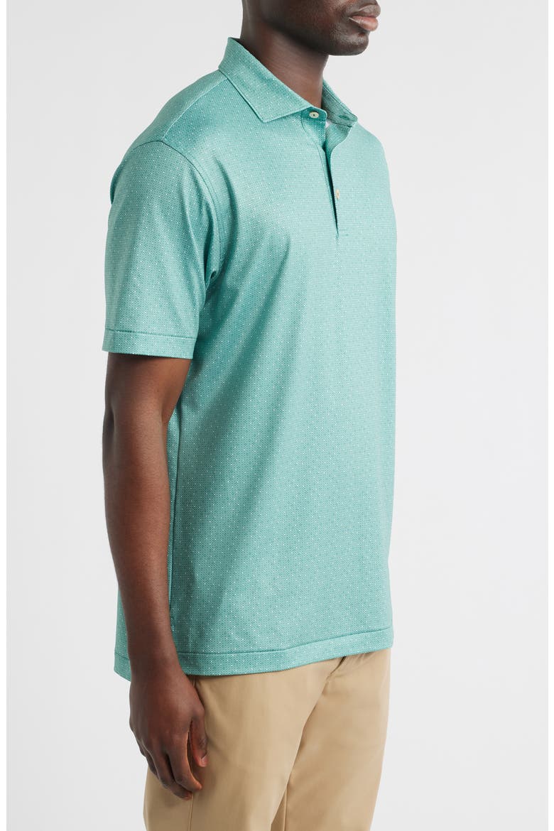 Dashwood Microprint Performance Jersey Polo, Alternate, color, SNOW PEA
