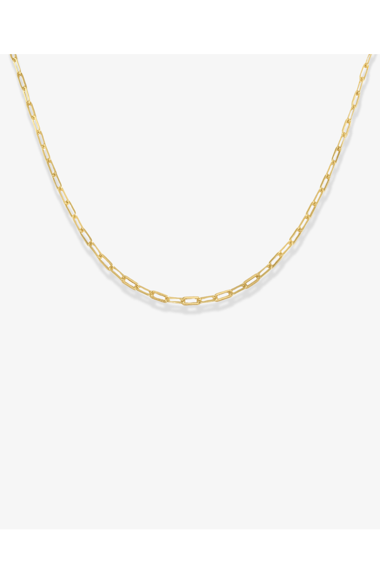 BEN ONI Gold Vermeil Dainty Paper Clip Necklace, Main, color, Gold