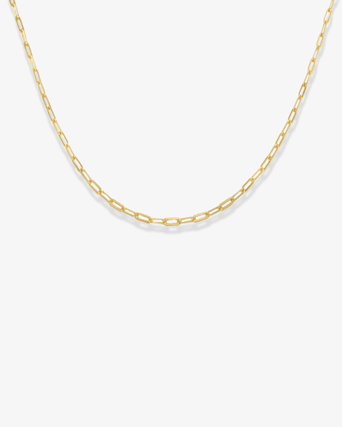 Gold Vermeil Dainty Paper Clip Necklace